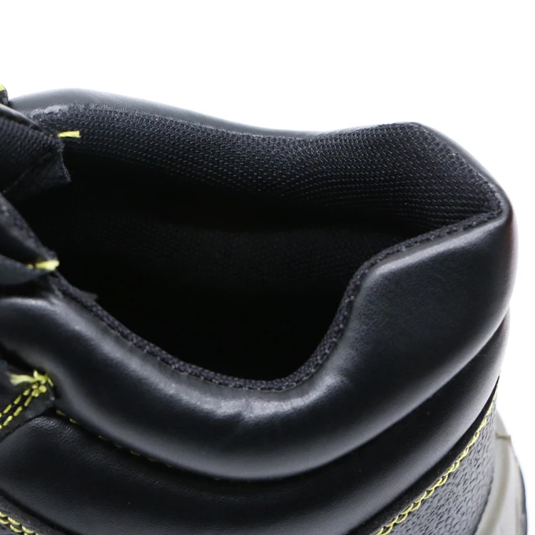 Unisex MaxiPact Safety Shoes Summer/Winter Black Genuine Leather Iron Toe Double Density Breathable Mesh Injection PU Outsole