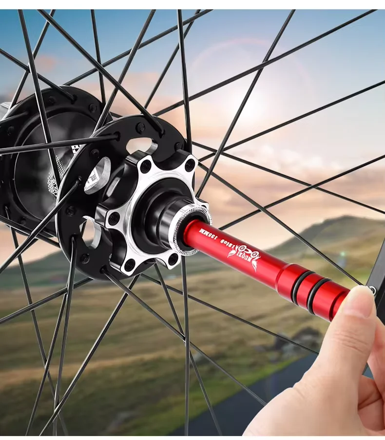 Quick Release Bike Thru Axle 15 Adapter 9MM Wheel Hub Barrel Shift Conversion 100/110mm For Road Bike