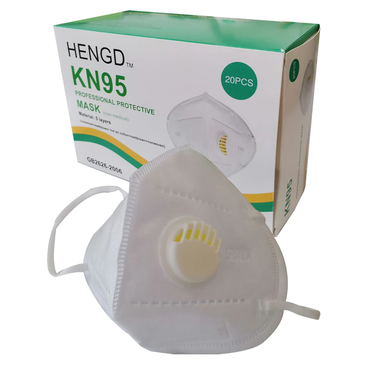 
Pm2.5 Dust Air Pollution Disposable KN95 Mask Mouth Nose Cover 5Ply Filter 3D Foldable KN95 Face Mask With Valve Respirator 