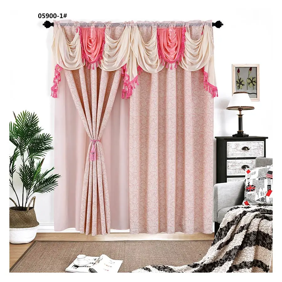 2021 Hot Sell Newchildren Pink lovely curtain cortinas de tela For Bedroom