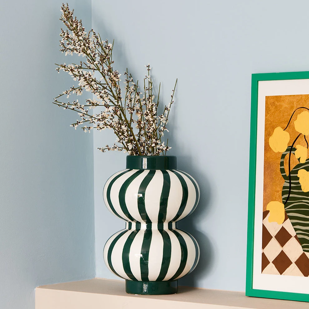 Wholesale flower arrangement vases ornaments tabletop decoration ceramic flower vase for home decor