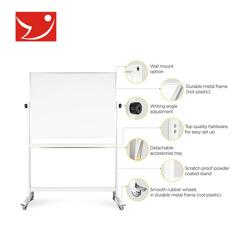 Moving Easel Whiteboard Magnetic Dry Erase Easel Board Height Adjustable Flipchart Easel For Office Teaching At Home Office