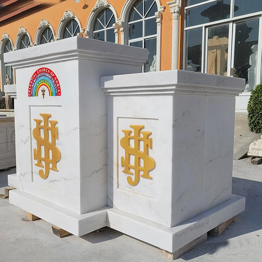 MUSI High Quality Modern Church Marble Pulpit Sculpture Designs For Religious