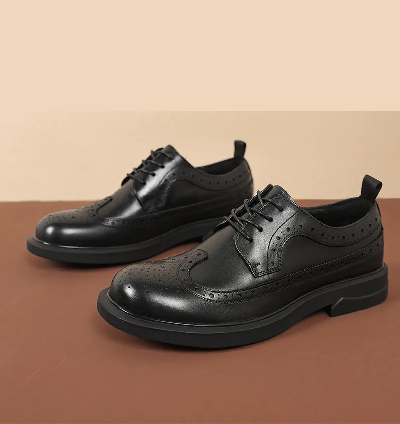 UP-4434r Wholesale Male Shoes 2023 Breathable Casual Genuine Leather Sneakers Walking Shoes Elegant Wedding Business Dress Shoes