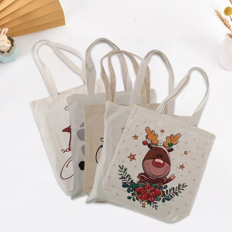 
13.8*15.7 Canvas Shopping Organic Cotton Sling Custom Logo Tote Bag 