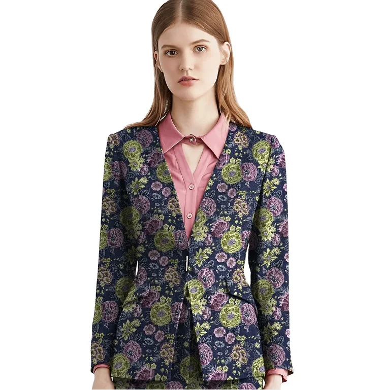 Europe and the United States haute couture three-dimensional relief jacquard trench two-piece dress suit