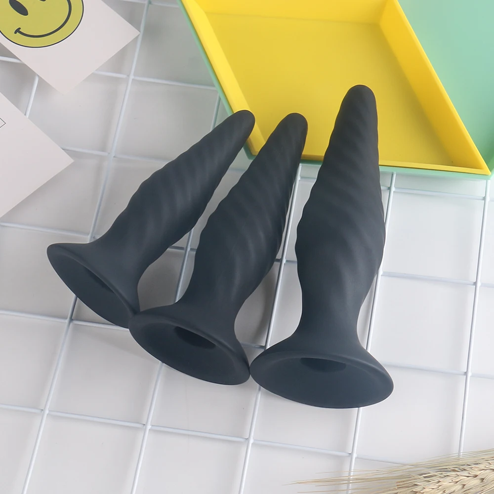 S-HANDE 3 Pcs/set Silicone electric shock Vibrating Sex Toys Anal Butt Plug Underwear For Male Couple Anal sexual