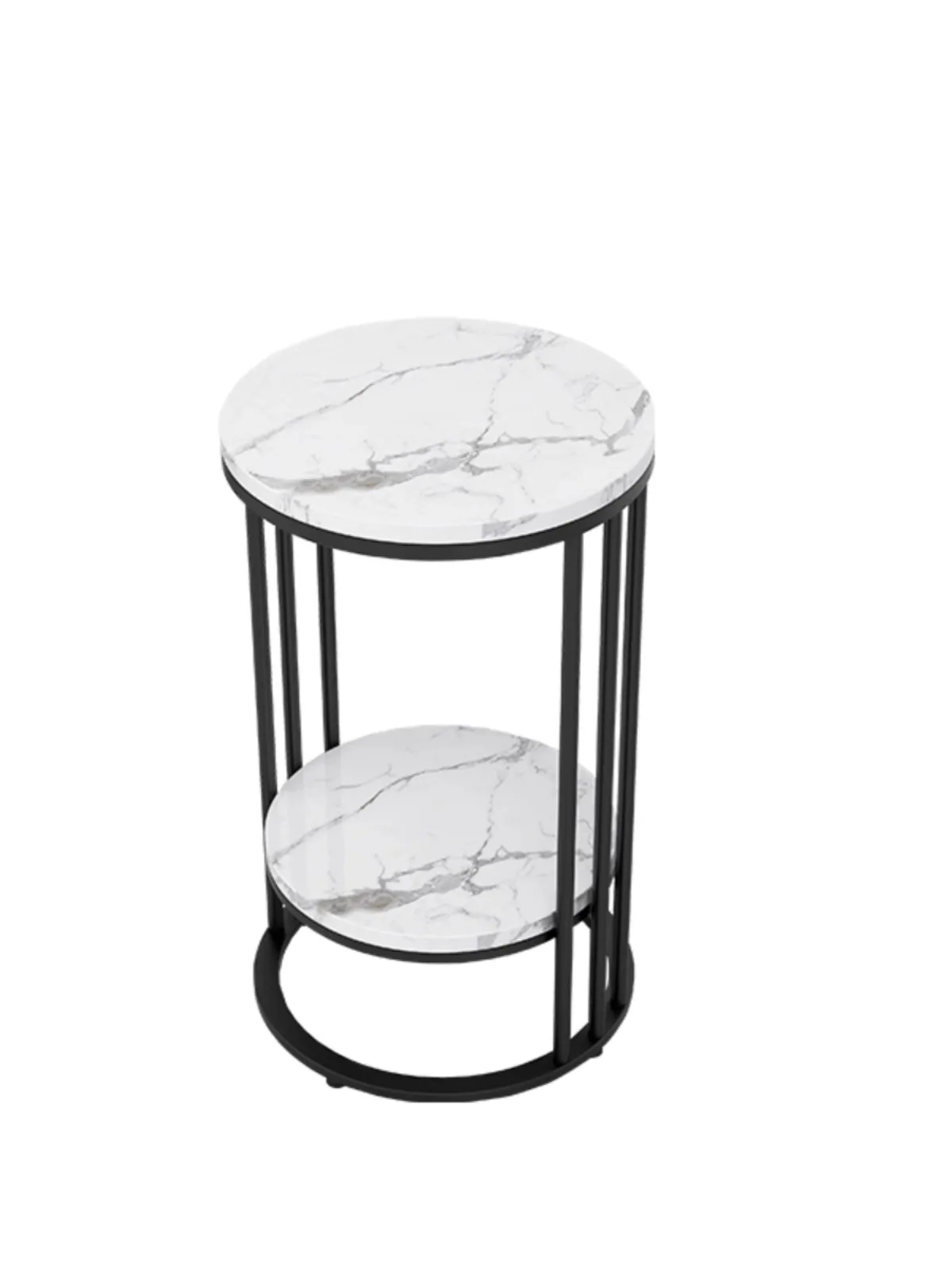 Simple Modern Home 2-Tier Storage Gold Ellipse Entryway Plant Stands Metal Side Tables