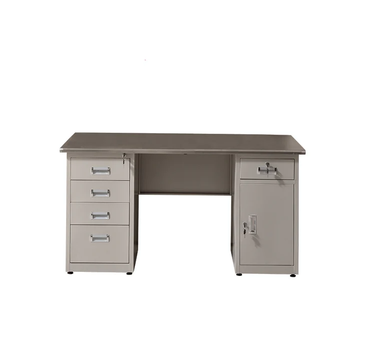 Multifunctional office furniture table European and American hot selling factory wholesale study desk with five drawers