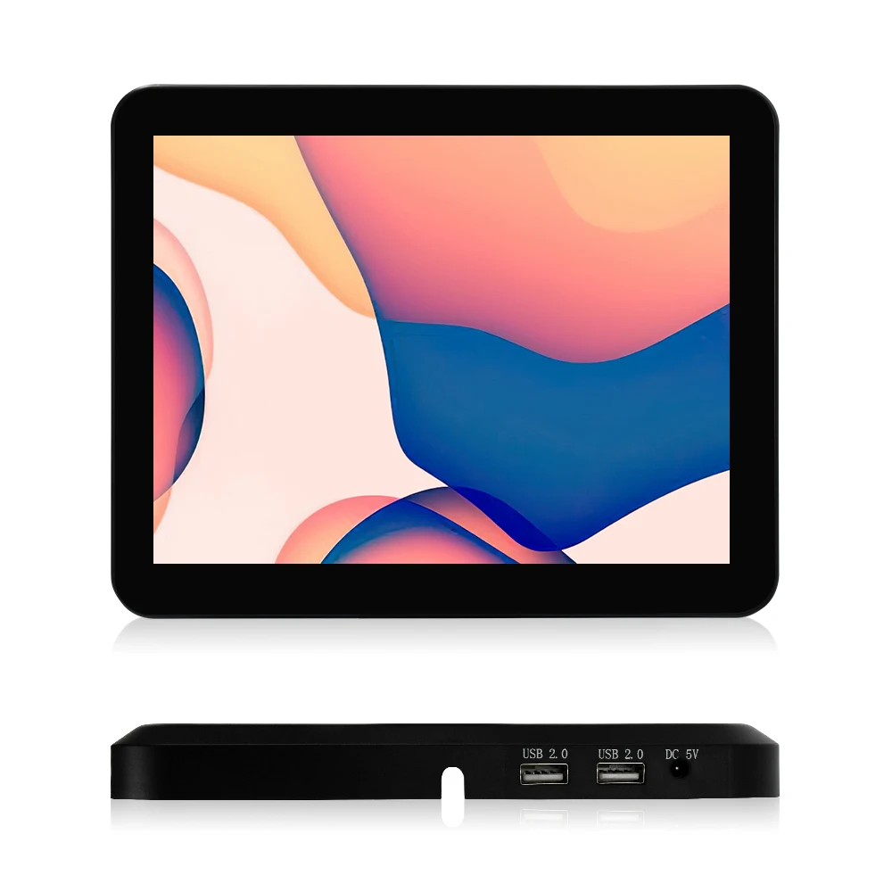 Adjustable High Stand Lcd True Flat 9.7 Inches Pos Monitor Customer Display With 75*75mm Vesa Mount Pos Pole Displays