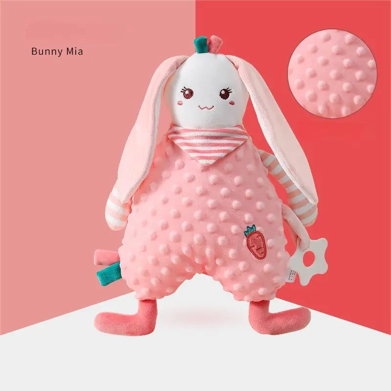 Hot sale 2023 baby comforter toy knitted baby comforter toy baby plush animal toy