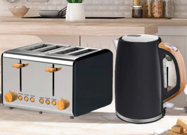 3 pcs Kettle electric kettle and toaster home appliance sets stainless steel electric kettle and toaster set