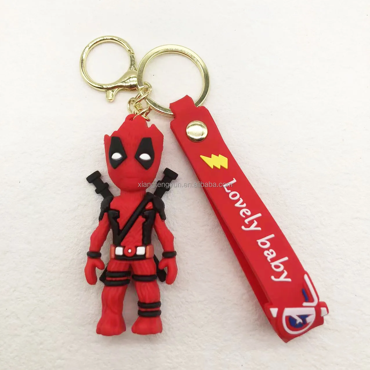Personalized Promotion Gift Plastic Keychain Cute Cartoon Anime Rubber Pvc Keychain Custom Logo 2d 3d Soft Pvc Rubber Key Chains