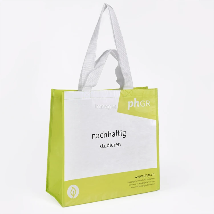 Custom Recycled Water Bottle Rpet Tote Bag Lamination Reusable Rpet Shopping Bag