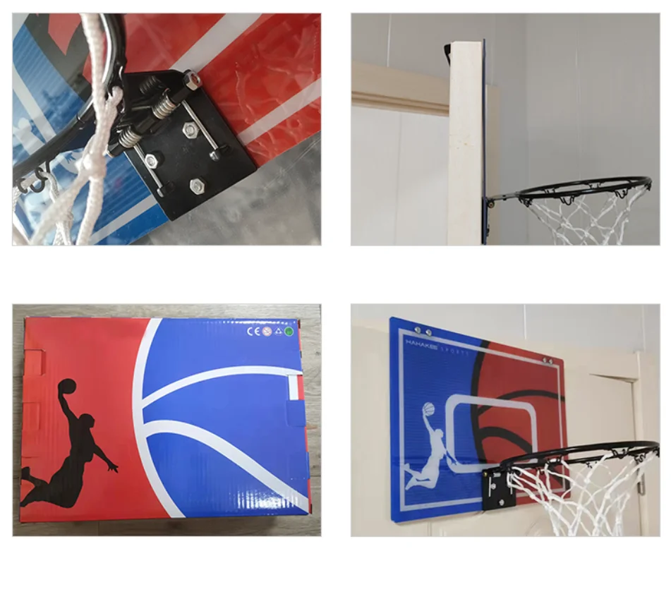 M.Dunk 18 Inch Over the Door Toy Mini Pro Basketball Hoop Set with Ball and Pump for Kids