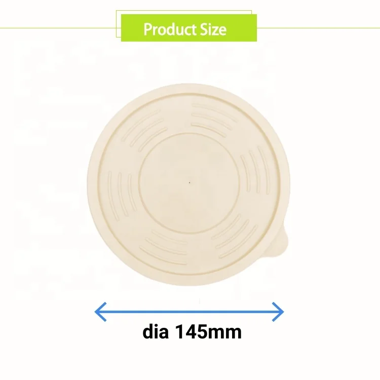 Good Quality Disposable Lid For 140mm Soup Bowls  Microwave Corn Starch Soup Bowl Lid Heat Resistant Take Away Soup Bowl lid