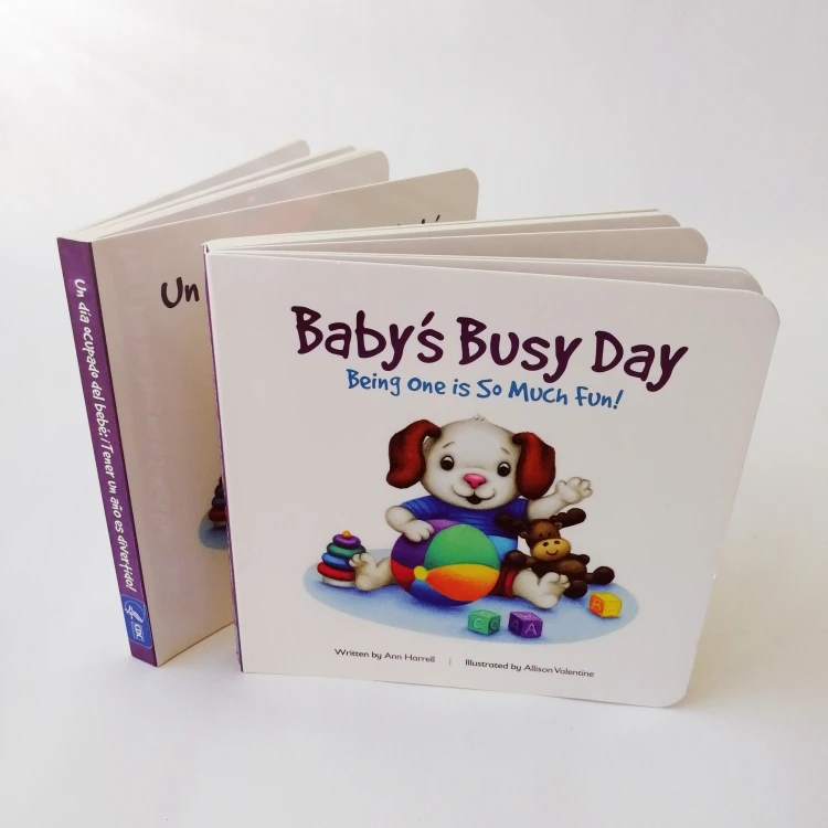 Chinese printing factory OEM round corner colorful custom baby board book printing / children learning puzzle book