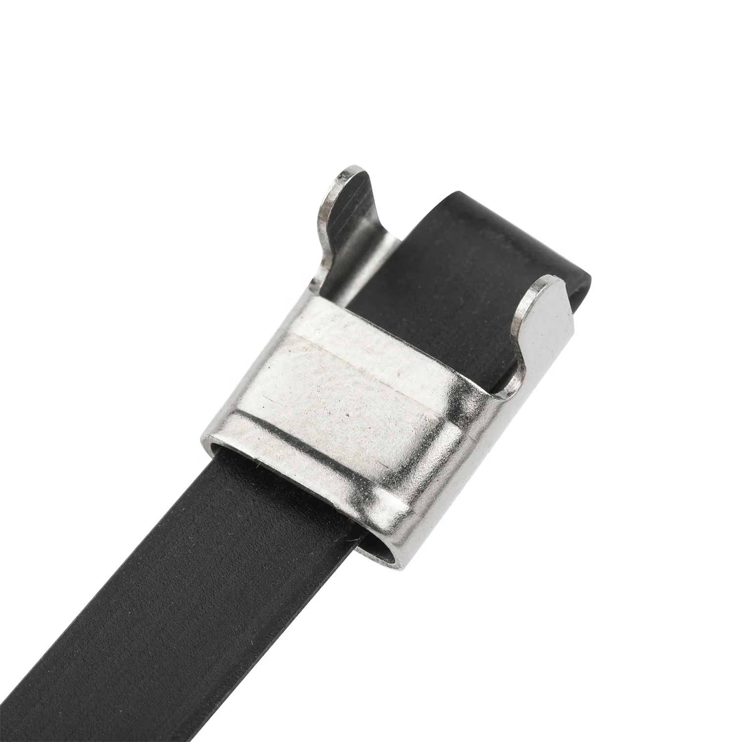 adjustable hook and loop metal  marker tag self locking metal cable tie