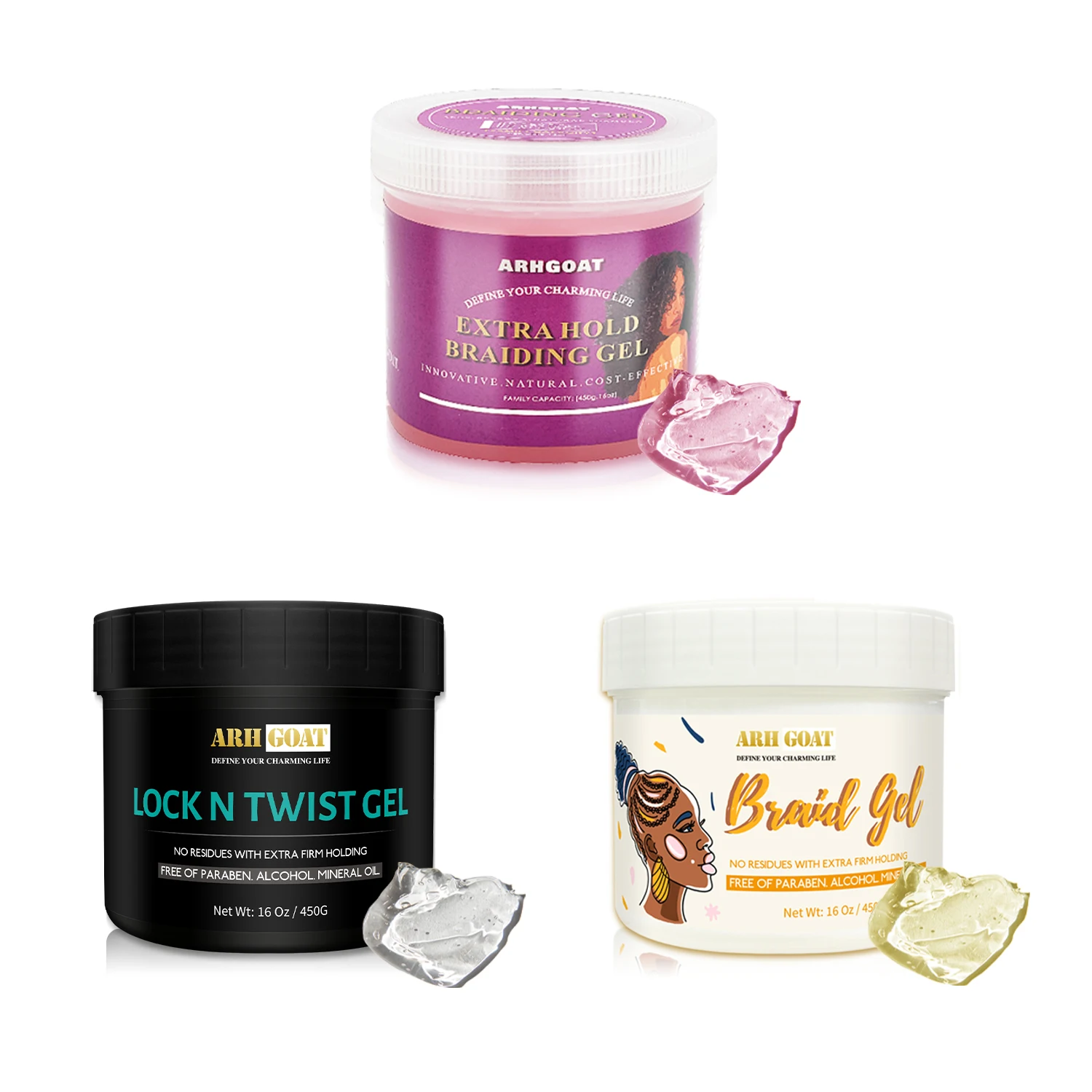 braiding gel edge control  hair gel hair styling product China super quality professional supplier 100g size wholesale