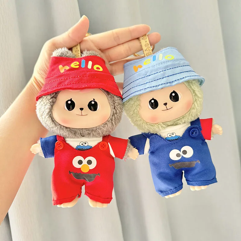 Only clothing Good Quality Bao ao Hug Series Plush Blind Box Hug Doll Clothes Sesame Street jumpsuit Set