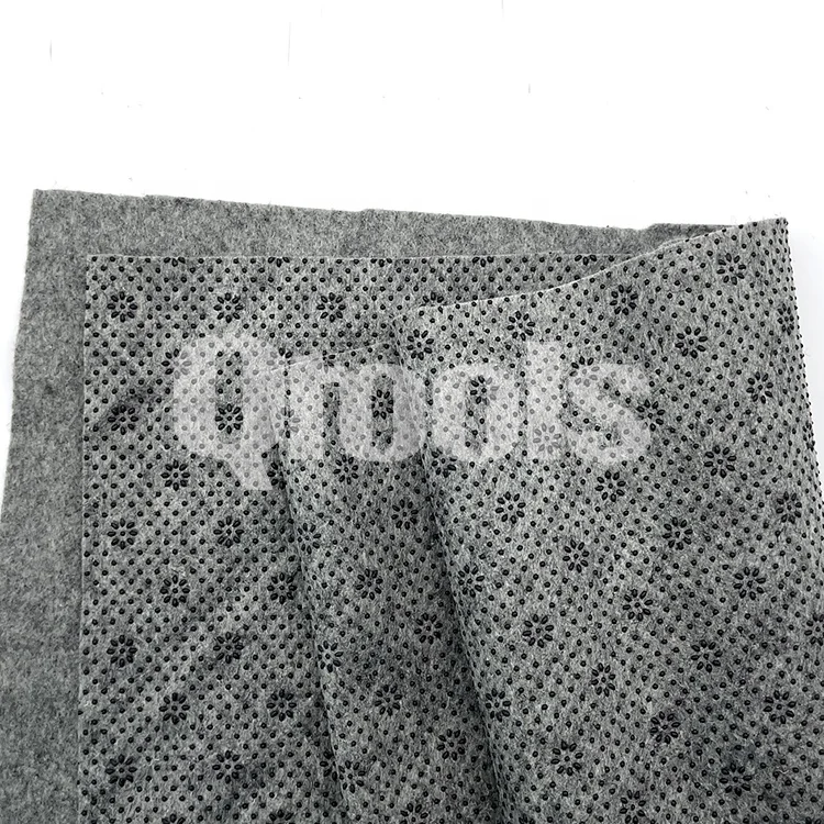 Wholesale Custom Final Backing Fabric Cloth Non-slip Rug Pad Polyester Dots Carpet Secondary Backing Cloth