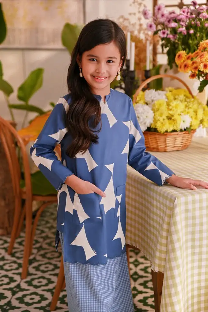 SIPO OEM Wholesale Malaysia Kids Kurung Muslim Chiffon Baju Kurung Children Clothes Modern Children Baju Kurung Kids