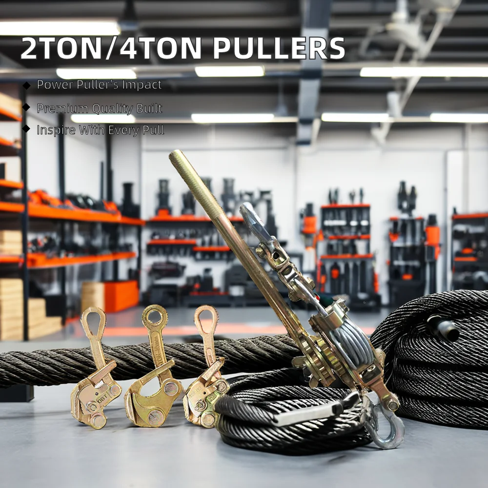 Industrial Grade 2ton and 4ton Hand Power Puller Cable Pullers OEM & ODM Customized Tool