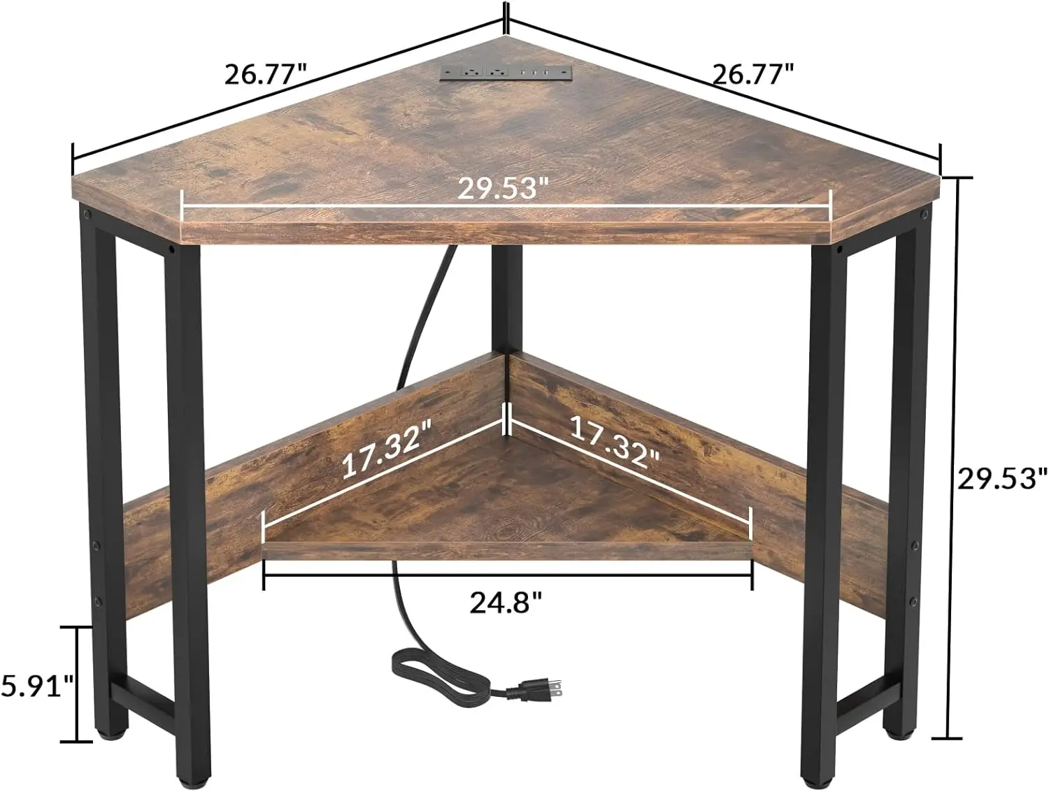Simple Modern Home Vintage Corner Triangle Metal Computer Desk tablet computer computer desk   laptops pc table desk  table