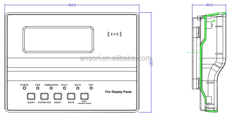 Адресная пожарная сигнализация, рекламная панель