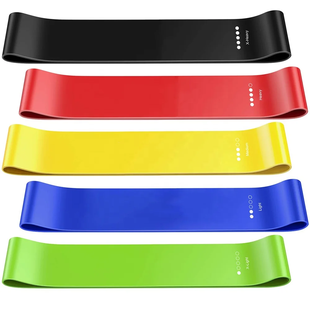 Домашние фитнес-растягивающиеся повязки для упражнений, 5 шт. премиум натуральные латексные резинки