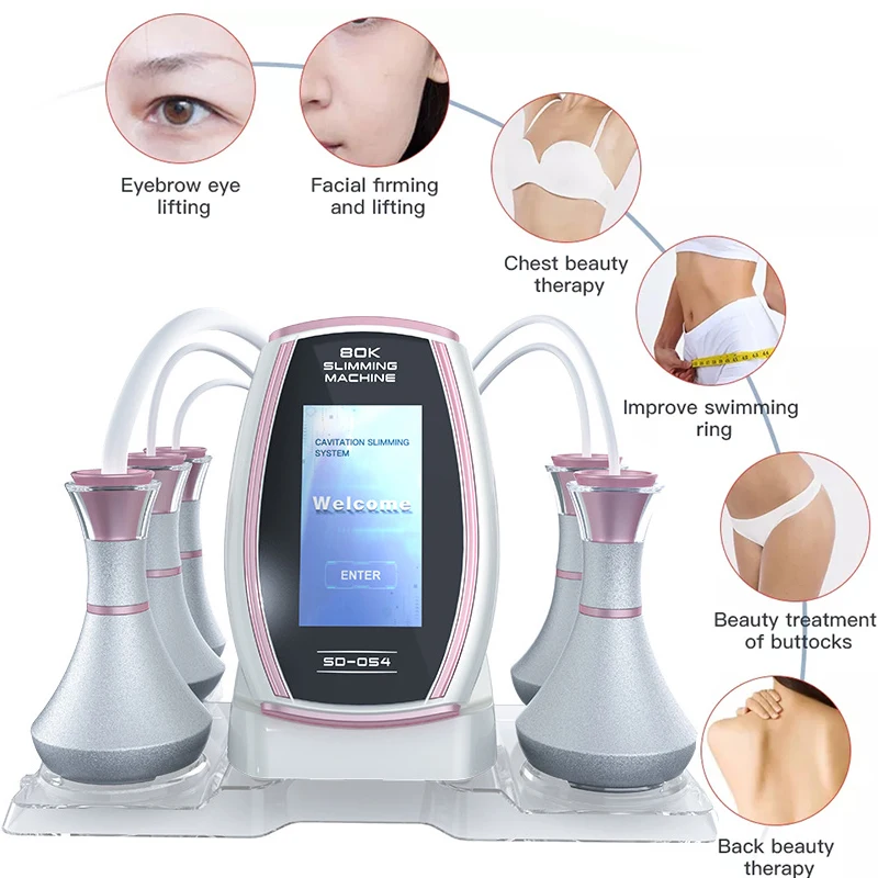 Dropshipping Portable 6 in 1 80K Weight Loss Ultrasonic RF Cavitation Slimming Machine
