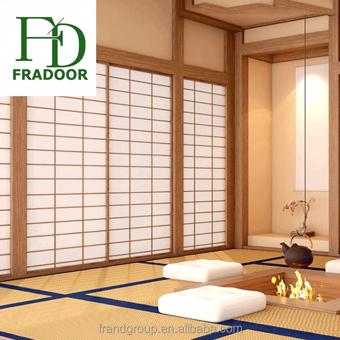 Upscale Hotel Shoji One Piece Single Interior Room Door Sliding Japanese Shoji Partition Door