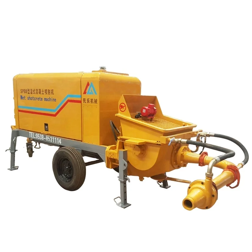 Насос для бетона, мокрый насос shotcrete с дизельным двигателем