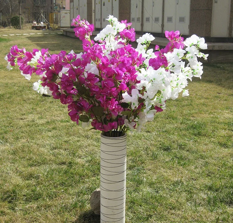 YOPIN 453 Artificial Bougainvillea Plant Blush Flower Artificial Silk Bougainvillea Flower