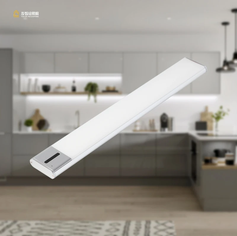 The sensor hand sweep control switch adjusts the brightness of the lamp mounted under the cabinet
