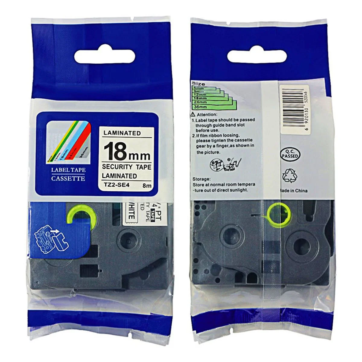 Compatible Label Tape Replacement For Brother P Touch TZe TZ Label Maker Tape TZe-SE4 TZeSE4 For Brother