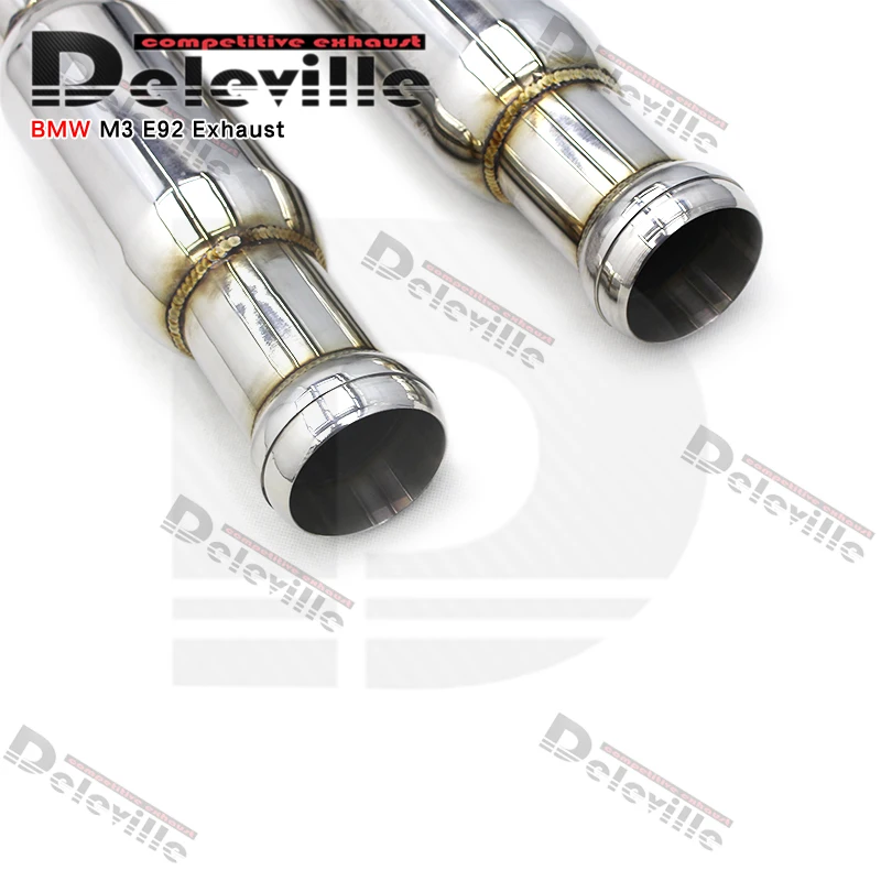 Deleville Racing Car Exhaust System Equal length mid pipe  For BMW M3 E92 V8 4.0L 2008-2013 304 Stainless Steel Exhaust Pipes