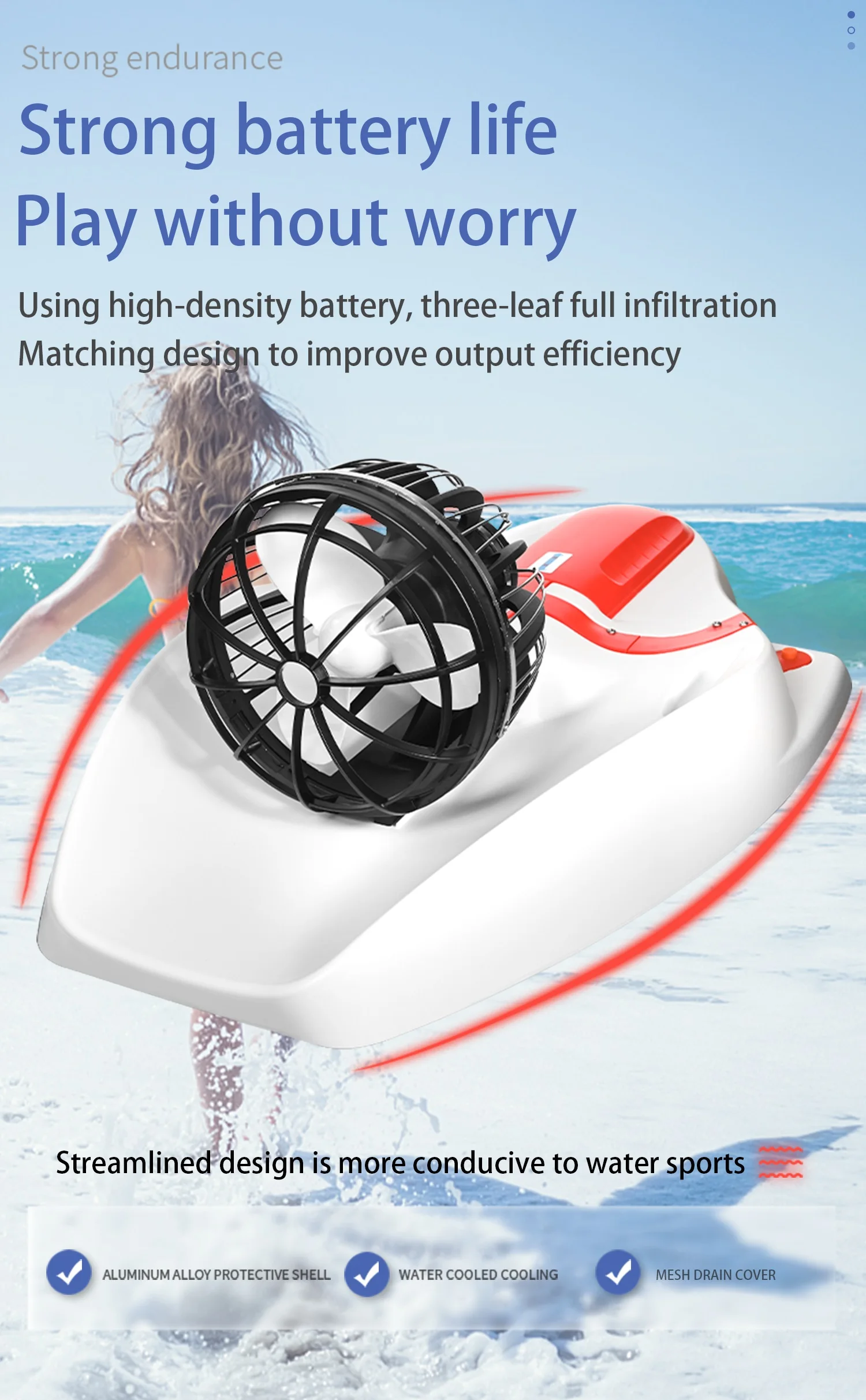 Speed 4.6 m/s 6000mAh Newest Electric Surfboard board Water Scooter Surfing sport