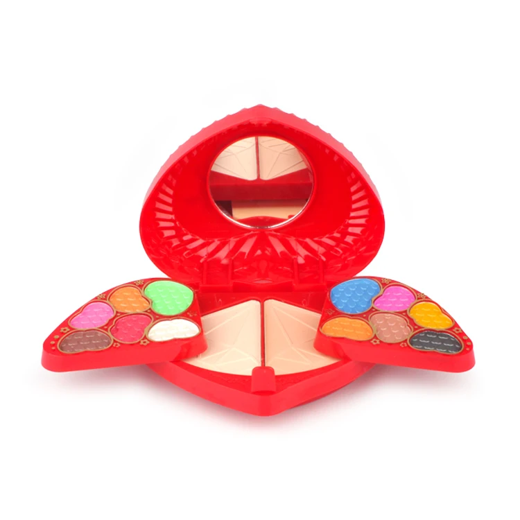 Romantic Heart Shaped Make Up Kit With Mirror Colorful Daily Use Ladies Make Up Set Cosmetics Gift Tool Kit