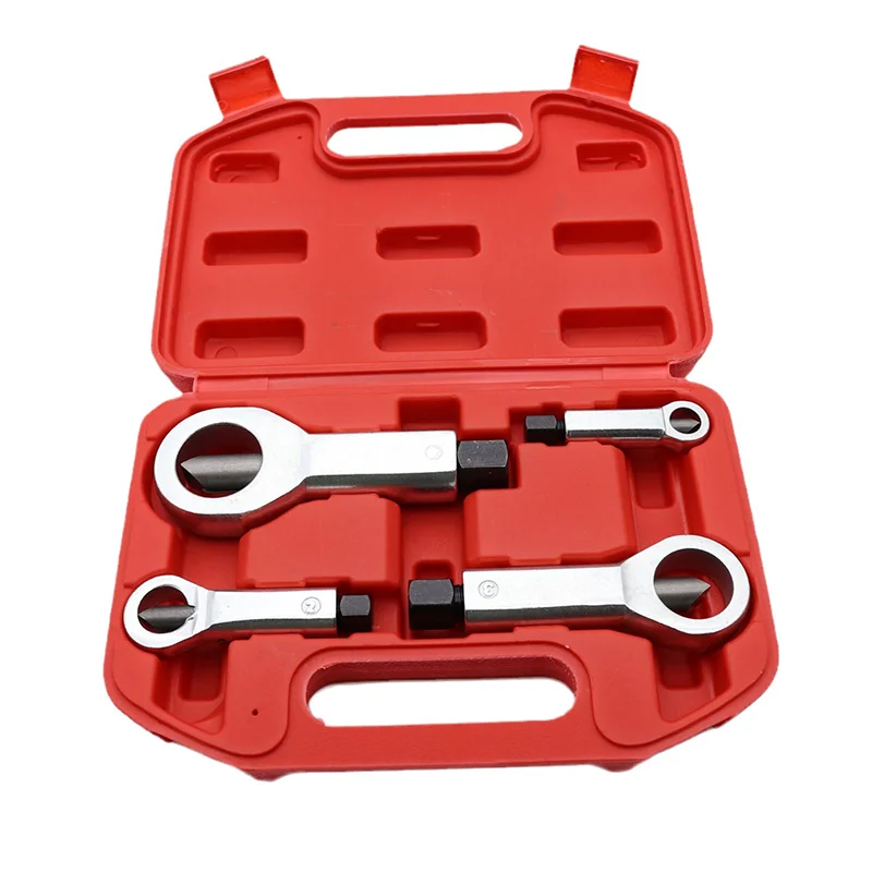 Remove Damaged, Frozen, Rusted Rounded-Off Bolts Nuts 4 pcs Metal Nut Splitter Kit