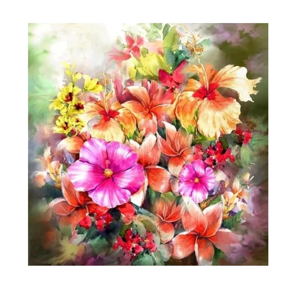 100% полная квадратная/круглая Алмазная картина 5D «сделай сам», цветы, алмазная вышивка, вышивка крестиком, 3D декор, настенное искусство