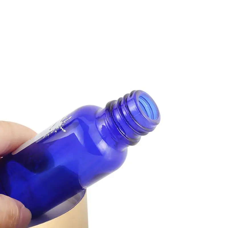 New design style glass dropper refined oil bottle 15 ml 20 ml 3 ml 50 ml blue frosted cosmetics filled bottle