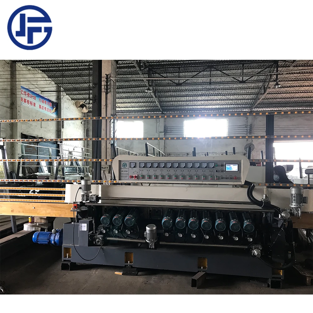 JFB-371 11 Motors Competitive price  automatic  glass mirror  mosaic straight line beveling grinding machine