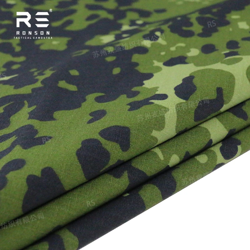 M84 DENMARK FLECTARN camouflage fabric NYCO50/50 Rip-stop printed nylon cotton camouflage waterproof IRR treatment for tactical