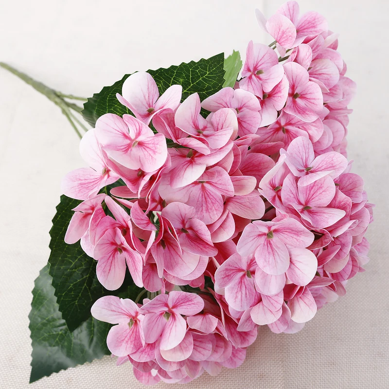 factory 5 heads artificial hydrangea arrangements wedding decoration flower simulation 3D LaTeX artificial flower ornaments