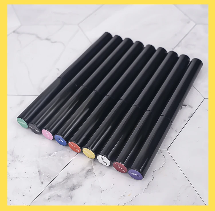 9 colors Super Slim colorful Eye liner no smudging easy to color waterproof liquid eyeliner pen