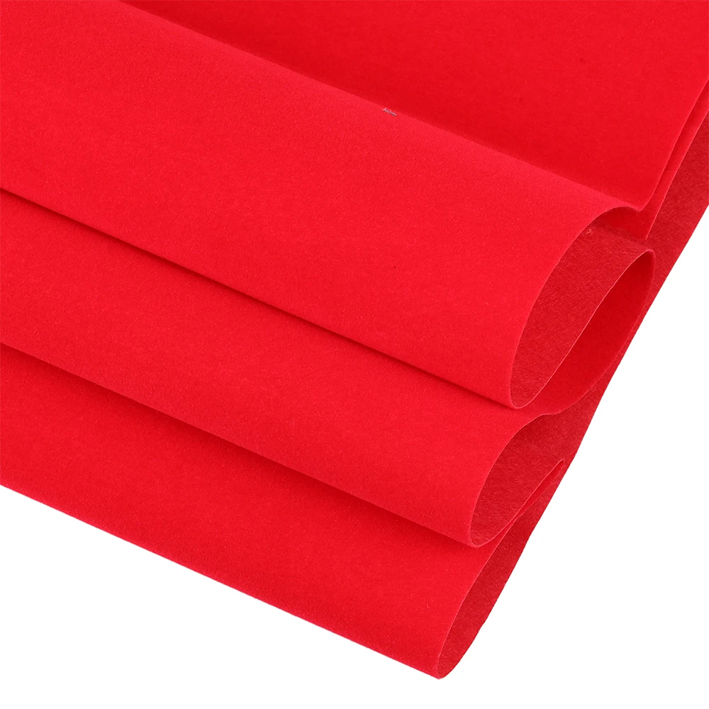 
Customize high quality red color nonwoven paper flock material fabric 