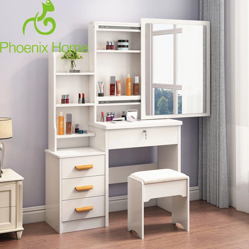 Vanity Wooden Melamine New Design Dresser Modern Furniture Mirror Dressing Table With Sliding Mirror