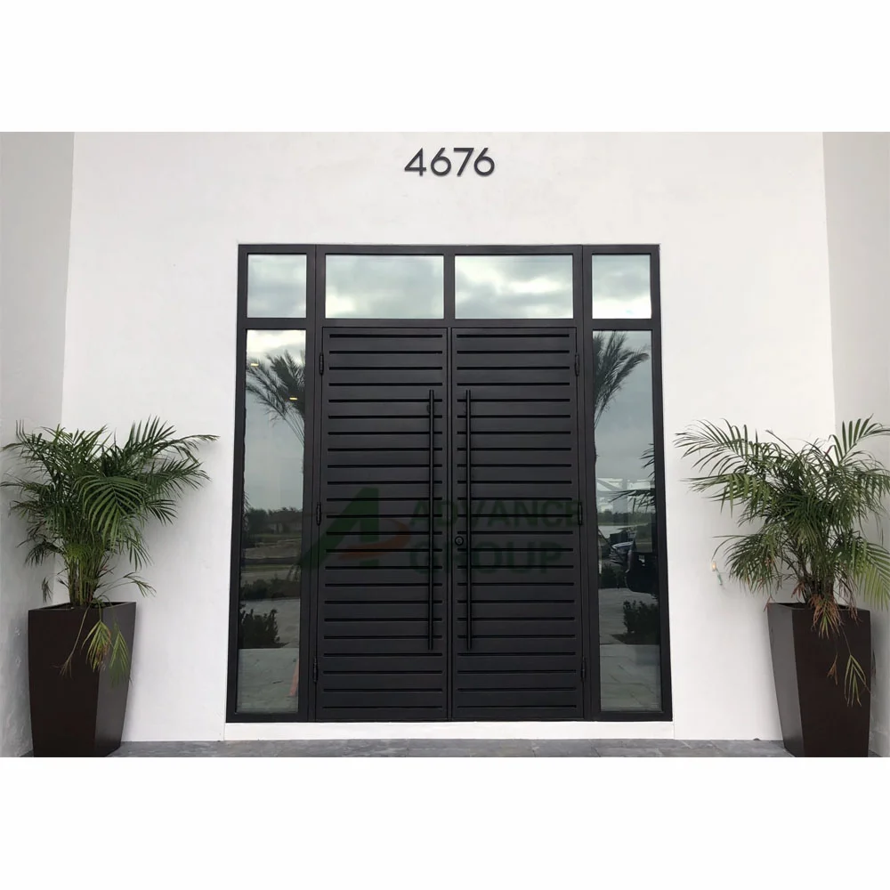 Modern aluminum pivot entrance door stainless steel front entry doors for houses