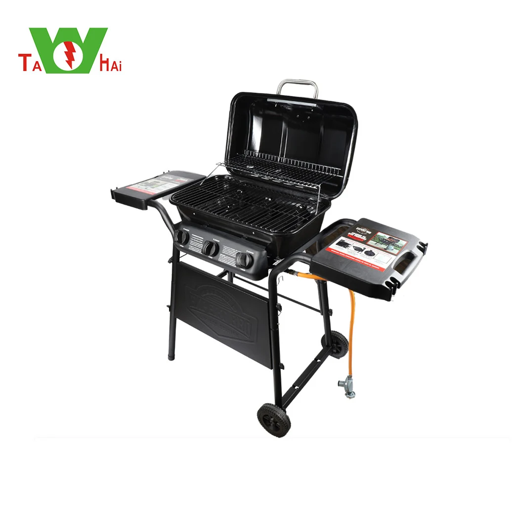 Easily cleaned barbeque gas grills trolley garden picnic outdoor gas bbq barbecue grill for restaurant